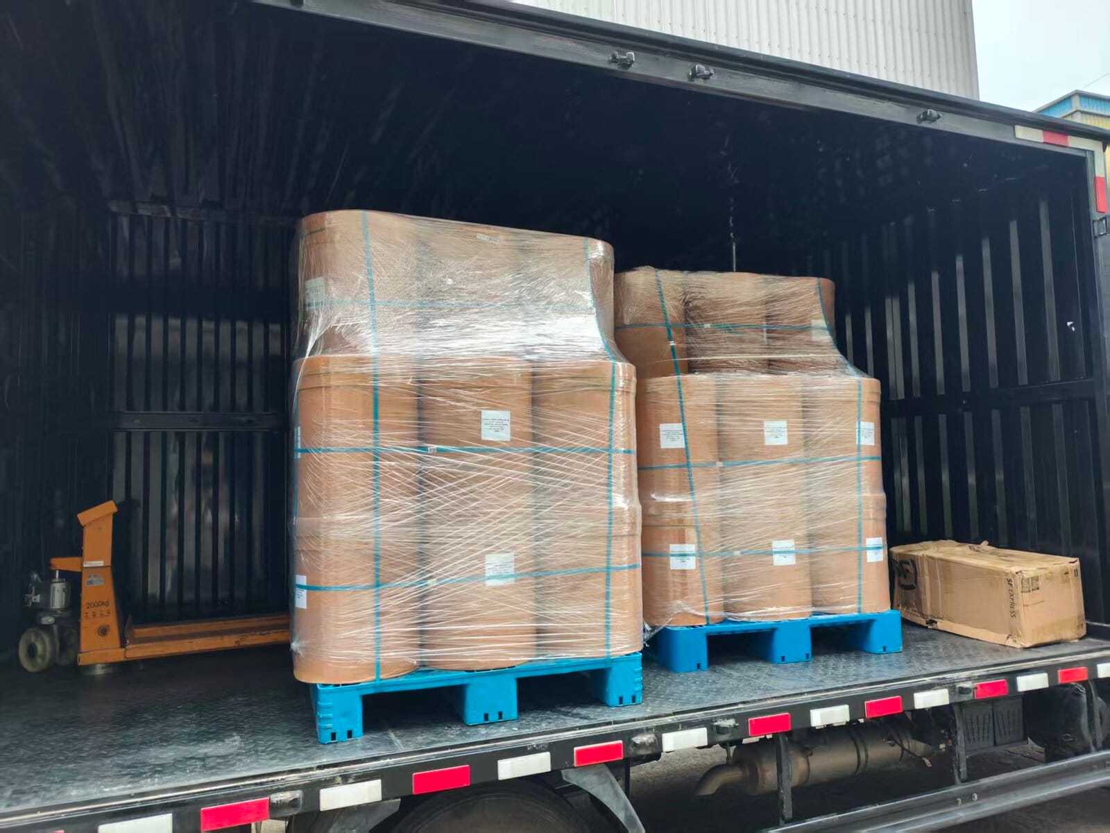 Palletized export shipment